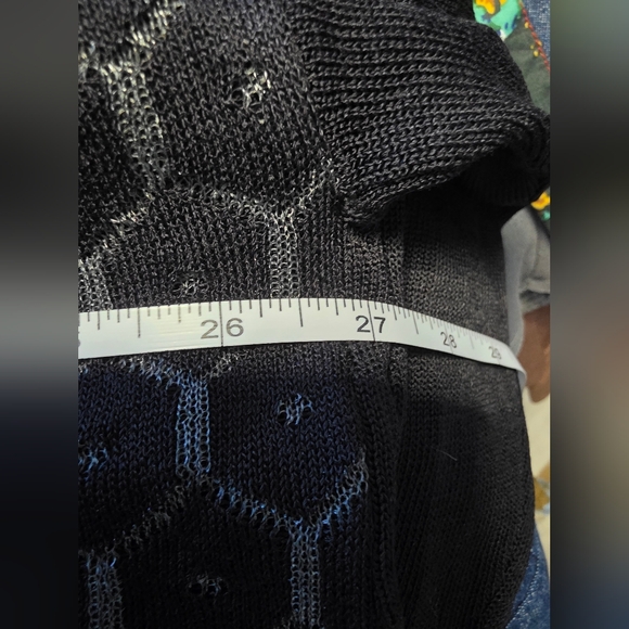 MarlaWynne Black and Silver Patterned Lightweight Sweater Size 2X - Picture 5 of 5